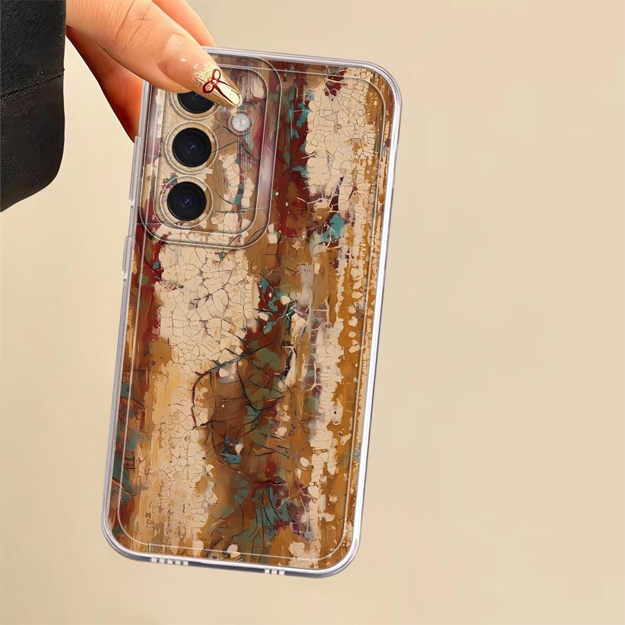 Case for Samsung Galaxy A54 A73 A06 A56 A52 A72 A05 A50 A03 A50 A51 A55 A31 A02 A71 A04 A53 A07 Soft Cover Retro Rust Design