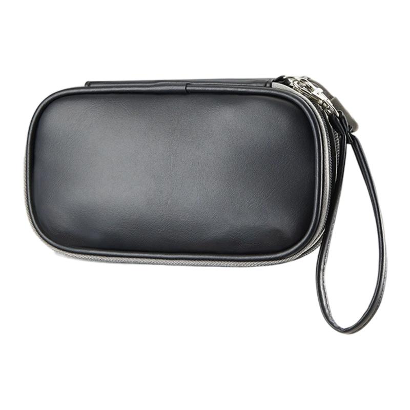 

Practical PU Travel Electronics Organizers Double Layer Storage Pouches For Charger Cables