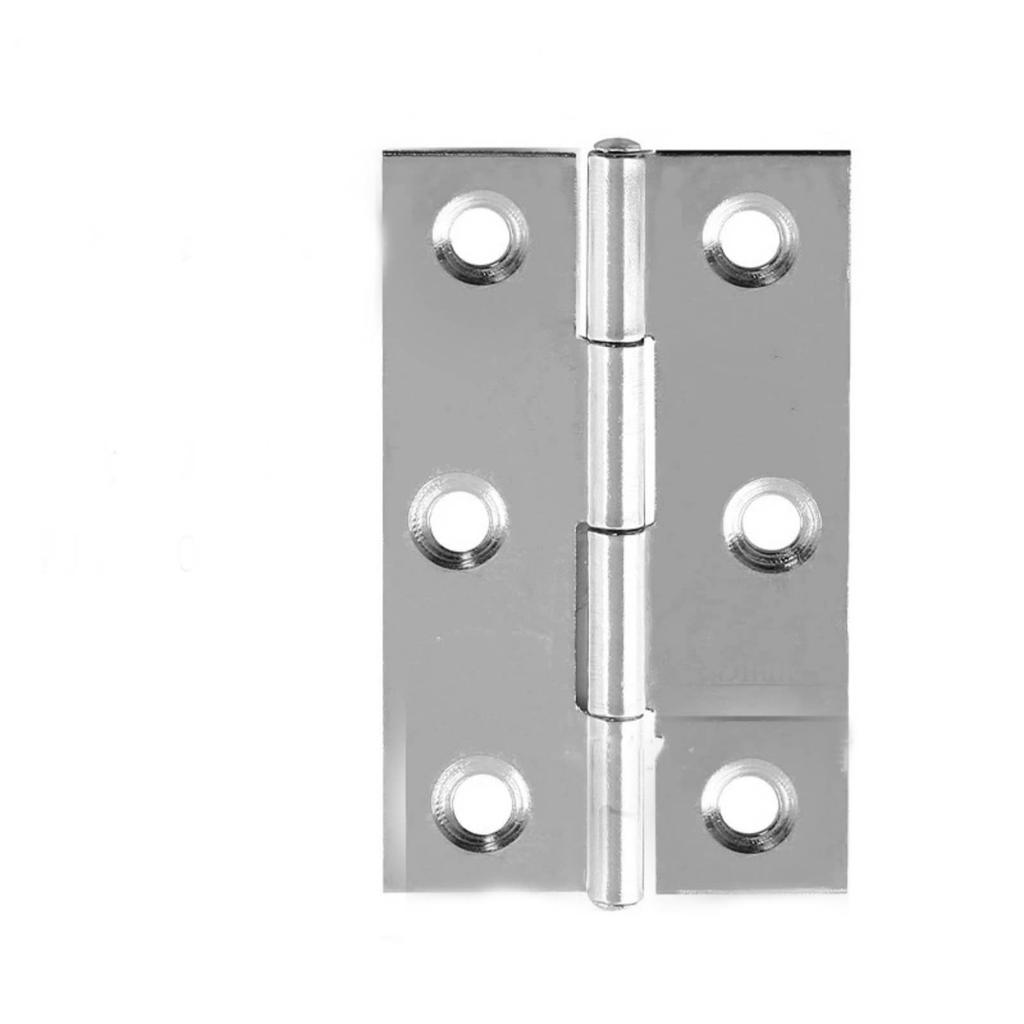 [2-inch (6-hole)] Stainless Steel Hinge For Wooden Box Furniture, Cabinet Door Hinge, Luggage,  Window, Pet Cage Accessory, Flat-opening Small Hinge