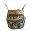 Cesta de Mimbre de Hierba Marina Maceta Cesta Plegable Cesta de Ropa Sucia Almacenamiento Decoración