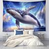 Attractive Starfish Whale Digital Printing Polyester Wall Tapestry Suitable for Use In Living Rooms Bedrooms Offices Bars Party