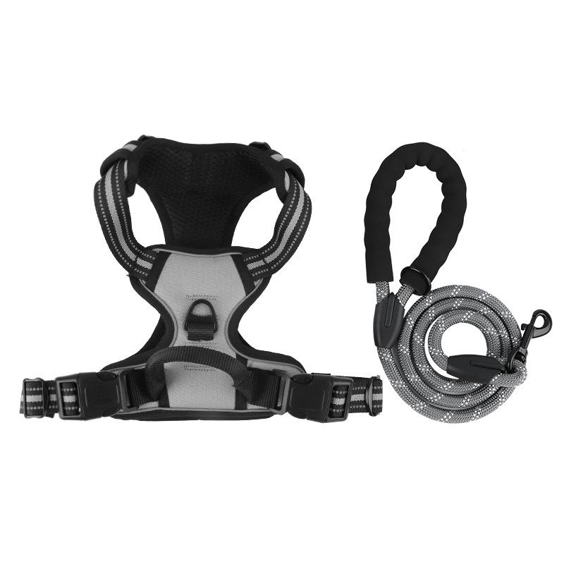 Reflective No-Pull Dog Harness and Leash Set for Large Dogs