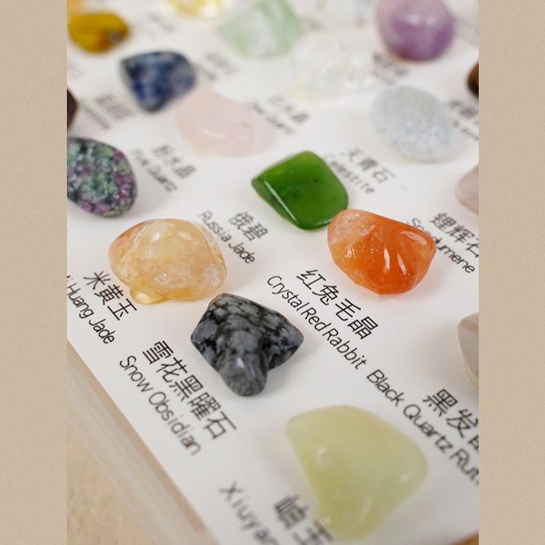 50 minerali di cristallo naturale, esemplari di pietre preziose, pietre geologiche per bambini, pietre grezze, regali creativi per la scrivania, decorazioni per lo studio