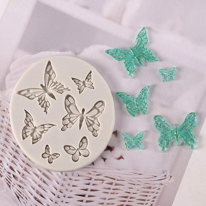 3D Butterfly Bird and Rose Flower Silicone Mold Versatile Baking and Craft Tool for Chocolate Creative Floral Dessert Decorator