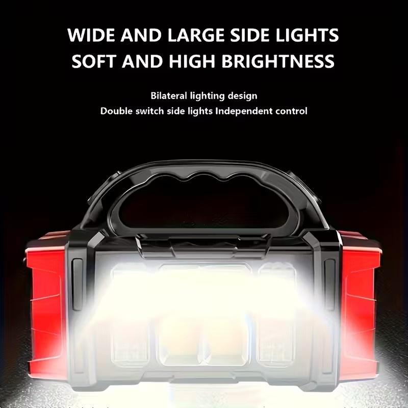 Solar-Powered Portable Light USB-Rechargeable Multi-Function Handheld Torch Ideal for Fishing and Camping Emergency Outdoor Work Light
