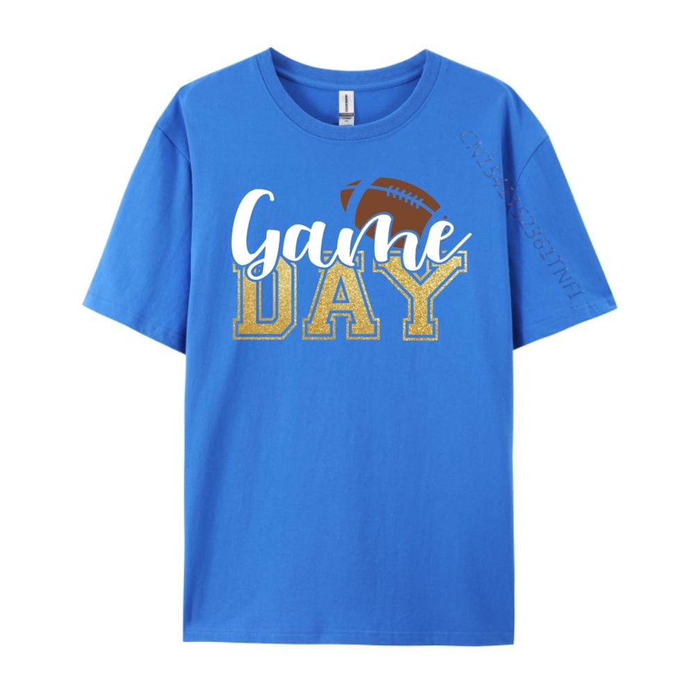 Football Game Day White T Shirt Men Christmas Tshirt Graphic Tee Original Mens TShirts Creative Classic