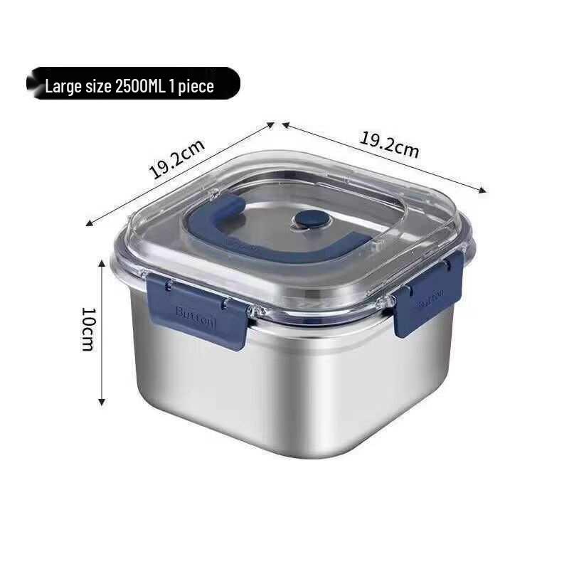 316 Stainless Steel Airtight Food Storage Container with Lid & Handle, Refrigerator-Safe Bento Box