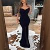 European and American Women's Clothing, Tube Top Mesh Splicing Slim-fitting Elegant Dress French Summer Dress