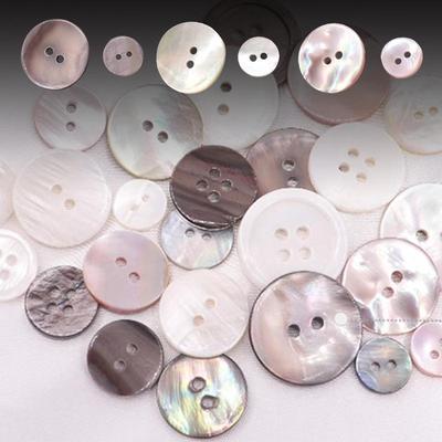 Shell Buttons For Crafts 10pcs Jacket Shell Buttons 2-Hole Design Round River Shell Cardigan Buttons Pearl Shell Cardigan Button