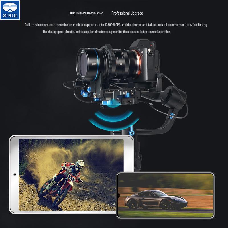 Sirui DSLR Mirrorless Camera 3-Axis Gimbal Stabilizer with Anti-Shake Technology for Video Stability