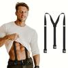 2.5cm Width Suspenders Men New Creative 3 Hooks Suspenders Man Pants Casual Mens Trouser Suspenders Fashion Adjustable Brace
