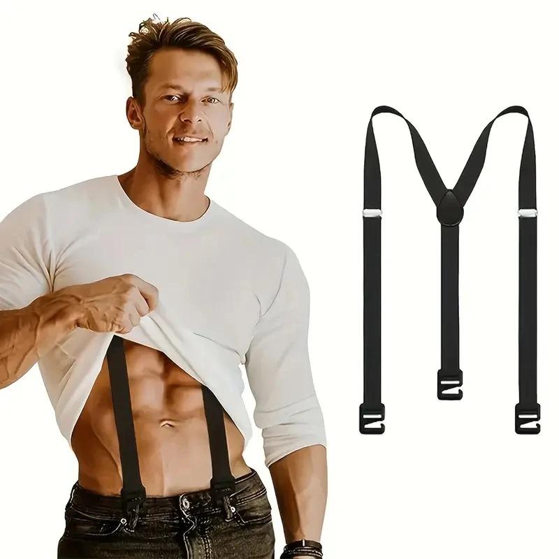 2.5cm Width Suspenders Men New Creative 3 Hooks Suspenders Man Pants Casual Mens Trouser Suspenders Fashion Adjustable Brace