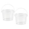 Leakproof Food Containers 2PCS Round Buckets, with Lid And Handle Disposable Containers, Moisture Proof Jars Stackable Food-grade Plastic Storage