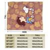 Snoopys Cookie Sharing Bond Knitted Blanket Flannel Throw Blanket Bed Sofa Portable Ultra-Soft Warm Bedsprea,