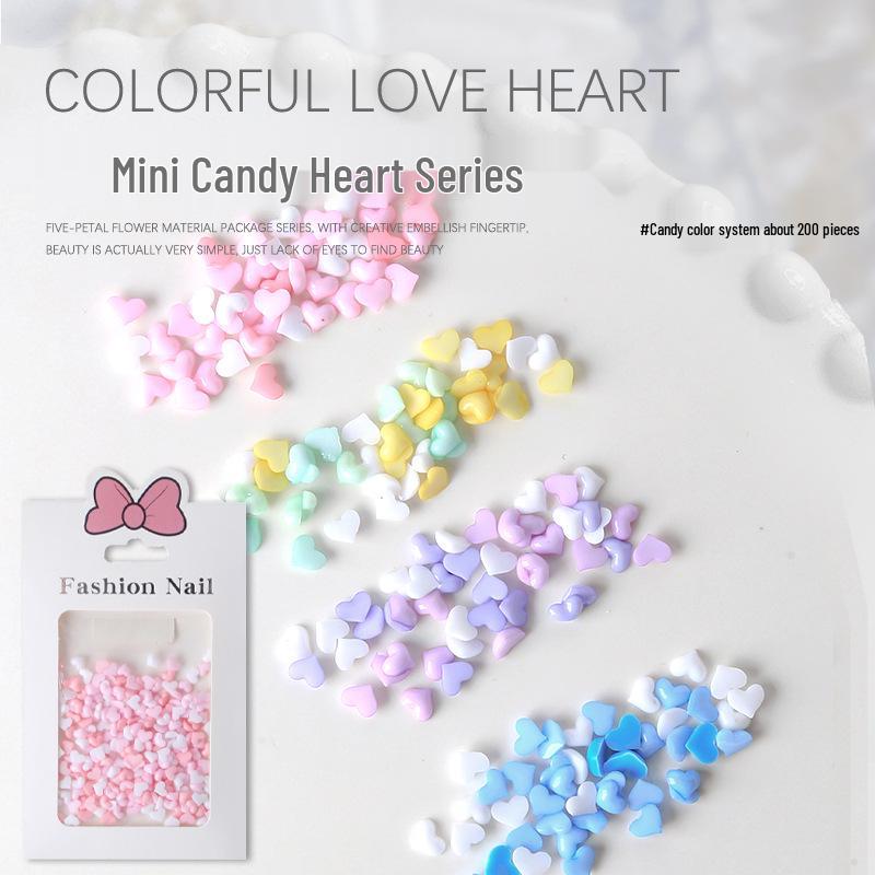 

Macaron Candy 3D Heart Resin Nail Art Charms – 200 Pieces