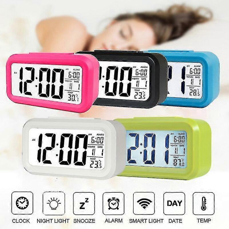 Electronic Alarm Clock, 1 Piece, Black