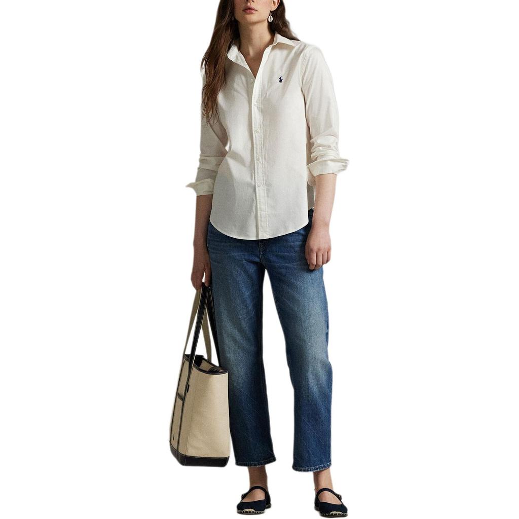 Polo Ralph Lauren Classic Cotton Solid Long Sleeve Shirt Women shirts 211A92177-001