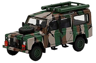 MINI GT Maßstab Land Rover Defender 110 Malaysische Armee Harimau Belang Malaysia Exklusives Fertigmodell 1/64 (Rechtslenker) MGT00321-R