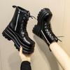 cos heightening shoes classic heightening and showing legs thin platform shoes cm British style platform new short boots short Martin boots