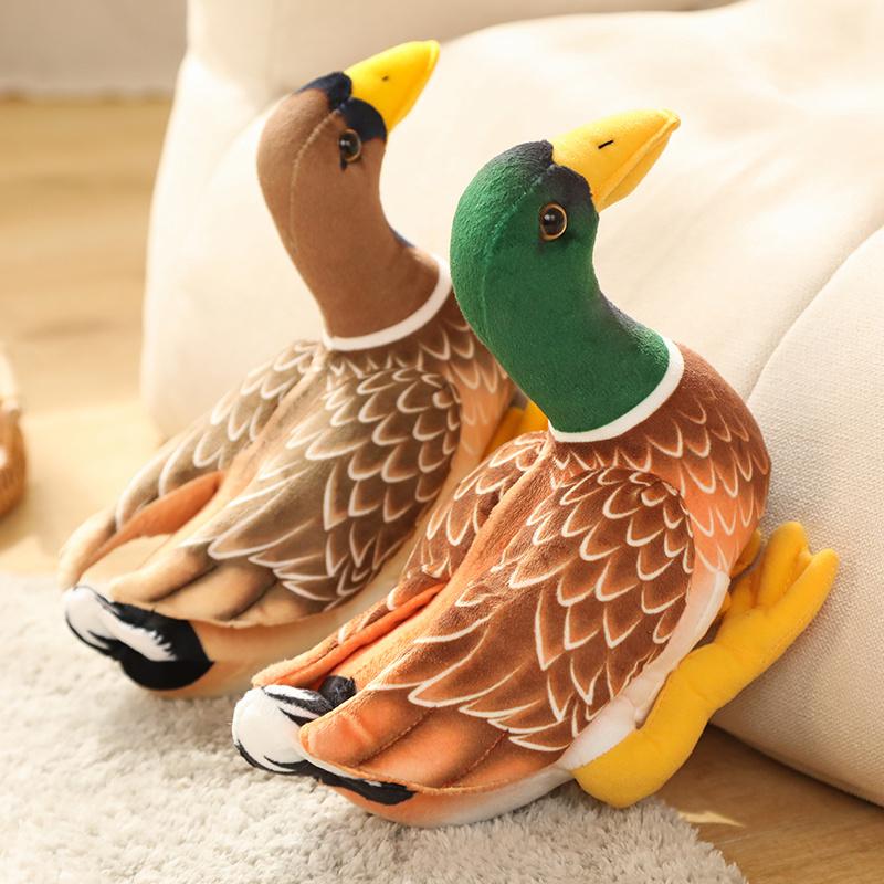 29Cm Cute Duck Plush Toy Stuffed Animals Soft Doll Simulation Brown Ducks Plushie Christmas