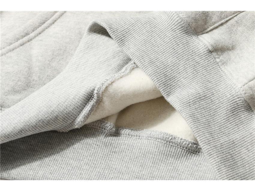 Unisex Casual Fleece Hoodie: 2021 Autumn/Winter Cotton, Plain Style Sweatshirt