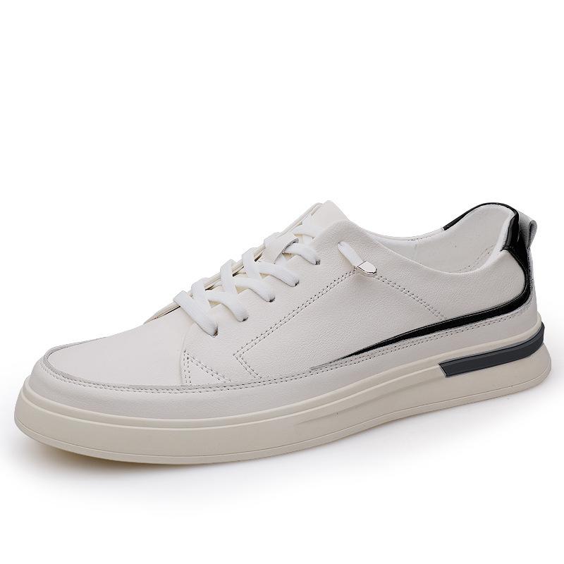 

2327 Men S Shoes Board Shoes Loafer Sports Casual Shoes Spring Low-Top Cowhide Flat-Soled White Shoes Sports Shoes 45 чорний