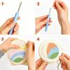 6 PCS DIY Bird Coasters Punch Needle Kit With Hoop Yarn & Patterns Handmade Tufted Bird Mug Rug Craft Set For Adults Stress Relief Home Decor Gift