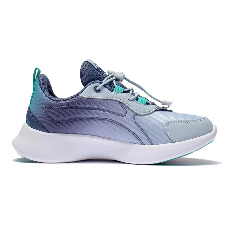 Li Ning Youth Lingyue Sports Non-Slip Shock Absorbing Wear-Resistant Casual Shoes Kids Casual Shoes Gray Blue YKCS028-7