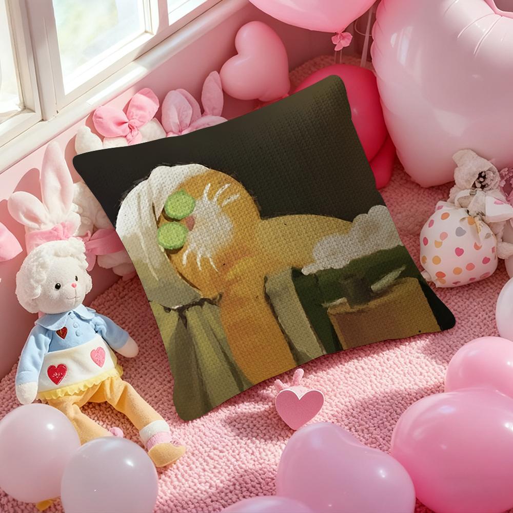 Party Of Animals Funny Pillow Case Anti-Dustmite Pillowcase Invisible Zipper Silky Short Plush Sofa Cushion Cover