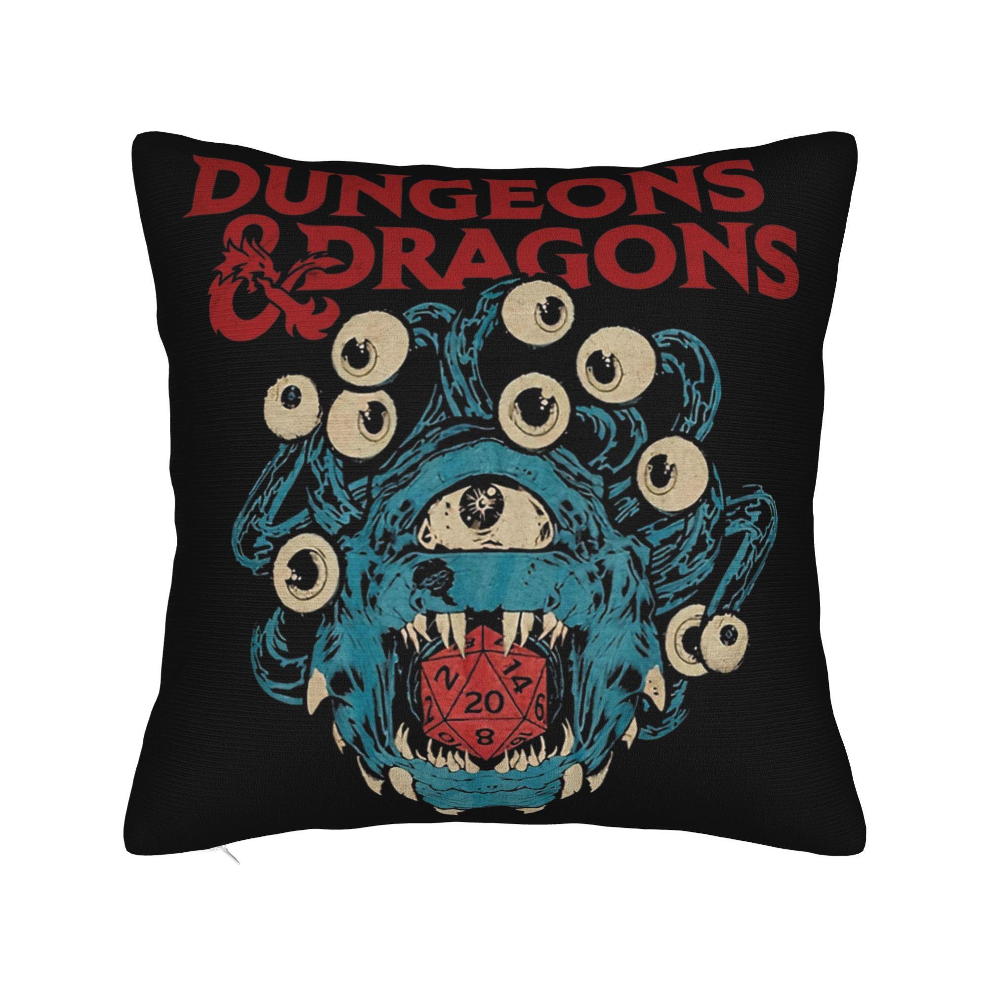 

Dungeon Dragon DnD Pillowcase Soft Polyester Cushion Cover Decor Throw Pillow Case Cover Home Square 18 30x30cm 12x12in