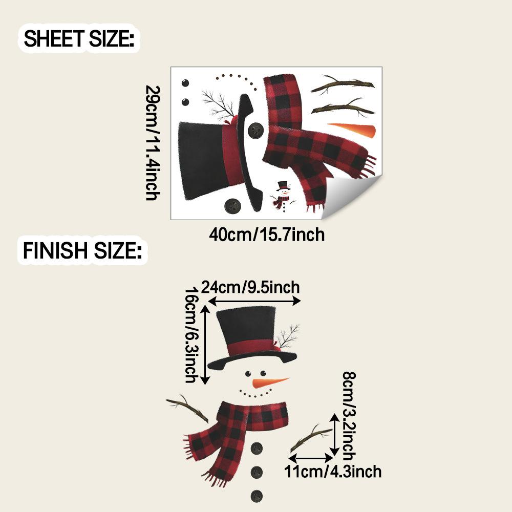 

Мультяшные Простые Рождественские Снеговики Украшение и Декорация Спальни и Кабинета Наклейки на Стену