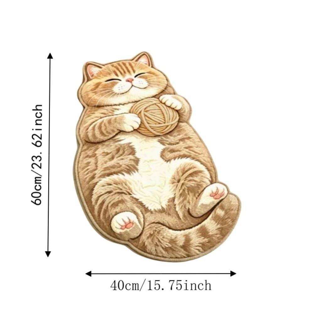 2D Home Decor Carpet Anti-fouling Cartoon Carpet Soft Cat-Shaped Area Rug  Bedrooms