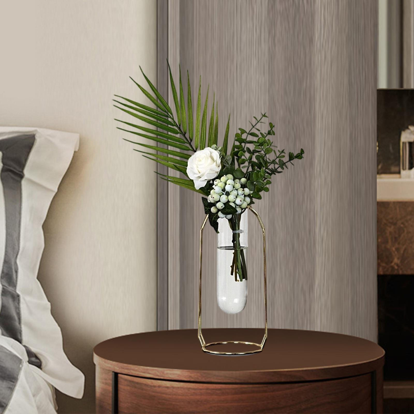 

Гидропонный держатель для пробирок, металлический держатель для декора дома и офиса tall_glass vase