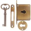 1Set Retro Drawer Lock with Key Sturdy Brass Cabinet Lock for Furniture Mailbox Secure Storage Decorative Vintage Design Smooth