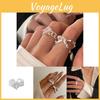 Stylish Lightweight Korean Handcrafted Xs925 Silver Ring For Women With Exquisite Irregular Texture And Perfect For Any Occasion