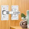Cabinet Hinge Repair Plates Kit Stainless Steel Kitchen Cupboard Door Hinge Mounting Fixing Plate with Hole Hardware Accessories