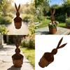 Decorative Flower Container Rabbit Plant Container Flower Plant Creative Iron Garden Balcony Flowerpot Decoration