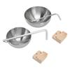 stainless steel Sauna bowl Hanging Aromatherapy Oil Cup with Wooden Block Incense Function For Sauna Room