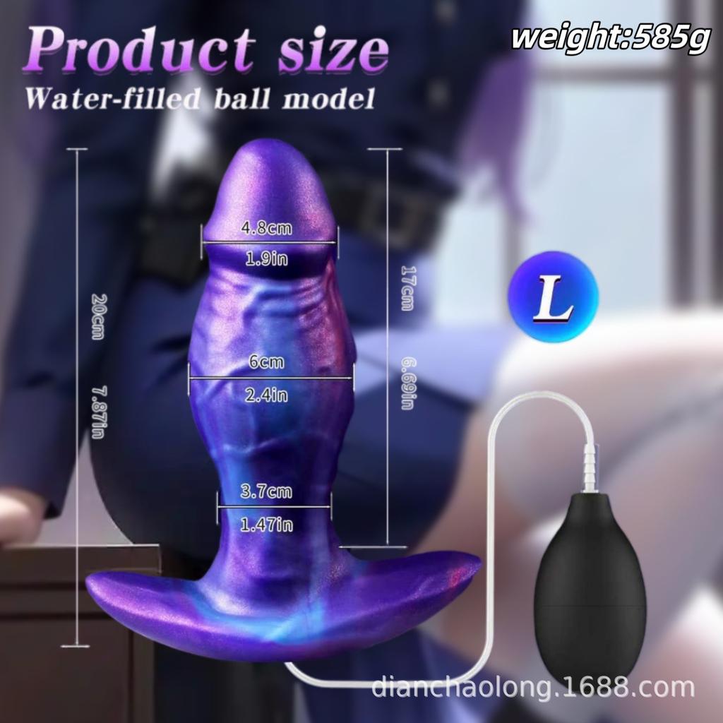 Nositelné dildo pro ženy, realistický silikonový penis s ejakulací a anální zátkou - hands-free lesbická sexuální hračka pro páry