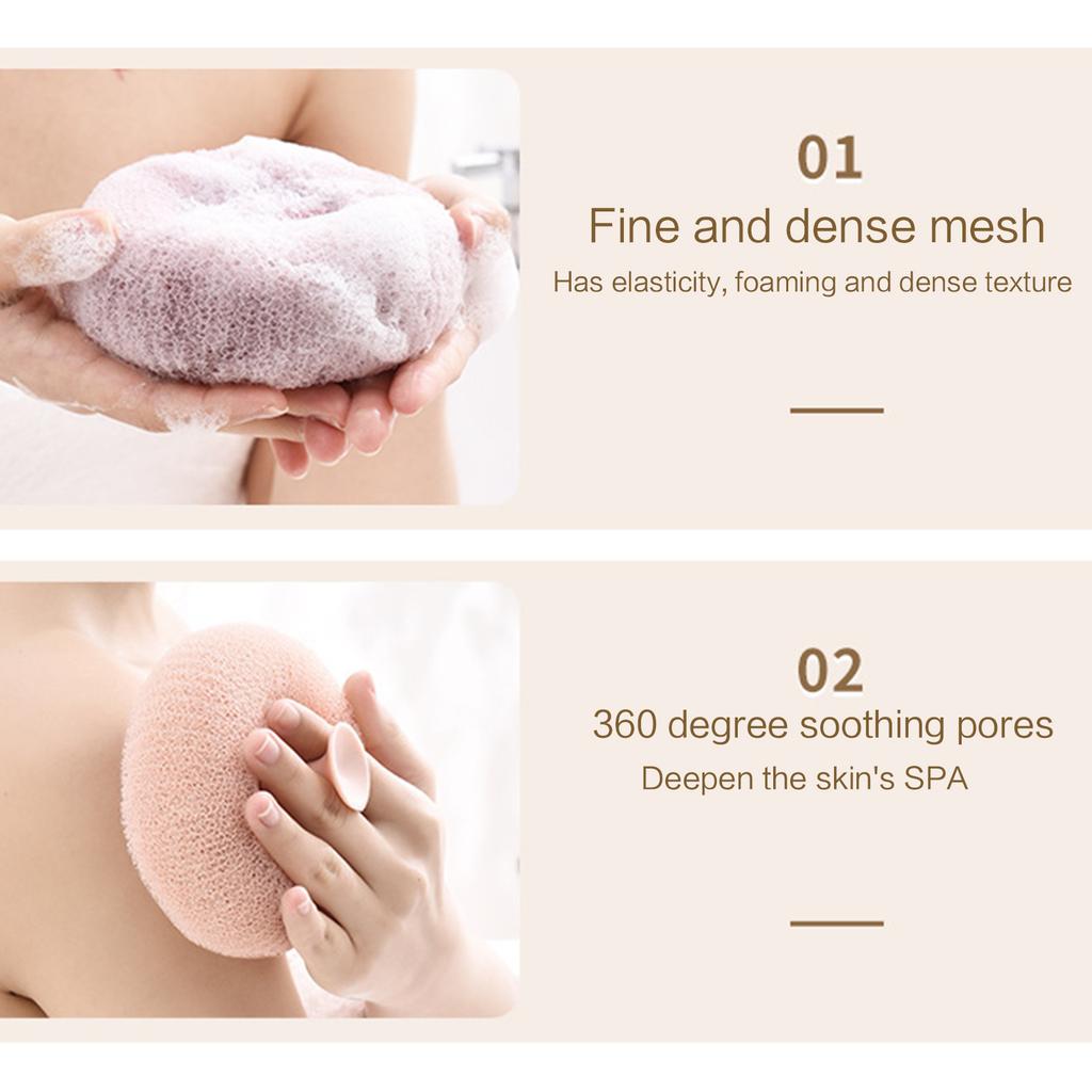 Body Loofah Sponge for Bath and Shower Exfoliating Bath Sponges Lots of Lather Exfoliating Sponge with T Bar Handle