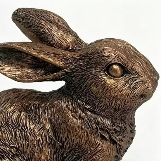 Vintage Rabbit Figurine Carving Bunny Statue Animal Sculpture Home Office Bookshelf Desktop Fengshui Decoration Ornament