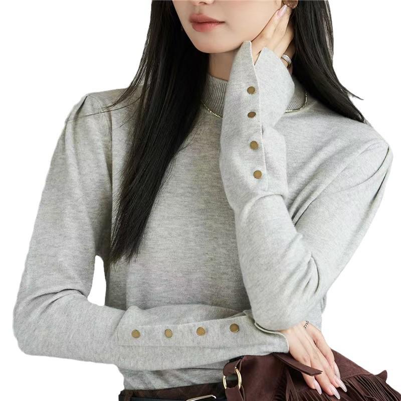 Women's Chic High-Neck Sweater - Autumn/Winter 2024 Collection