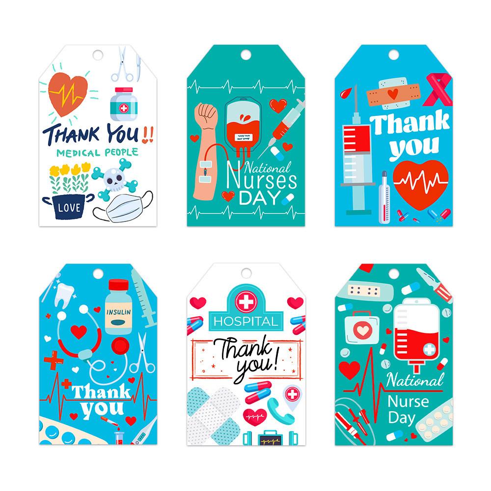 Theme Nurse Day Ambulance Pattern Paper Label Party Decorative Pendant Prop
