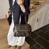 2025 Winter New Fashionable Glossy PU Square Shoulder Bags Large Capacity High Quality Retro Popularity Armpit Bags for Women