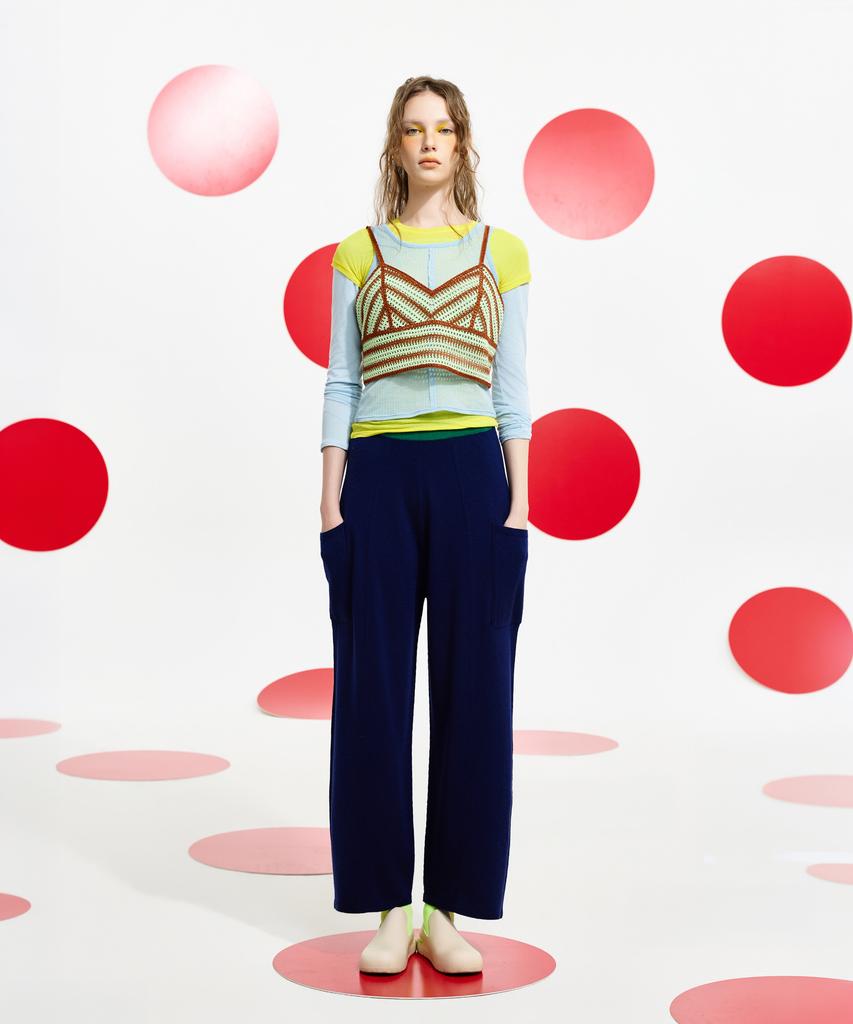 Seunoya 26Ss Wool Wholegarment Flow Knit Pants