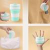 Multifunctional Folding Water Cup 350ml Water Bottle Heat Resistant Sport Mug  Coffee