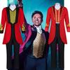 The King Of Circus Barnum Cosplay Costume For Men Red And Black Polyester Blended Fabric