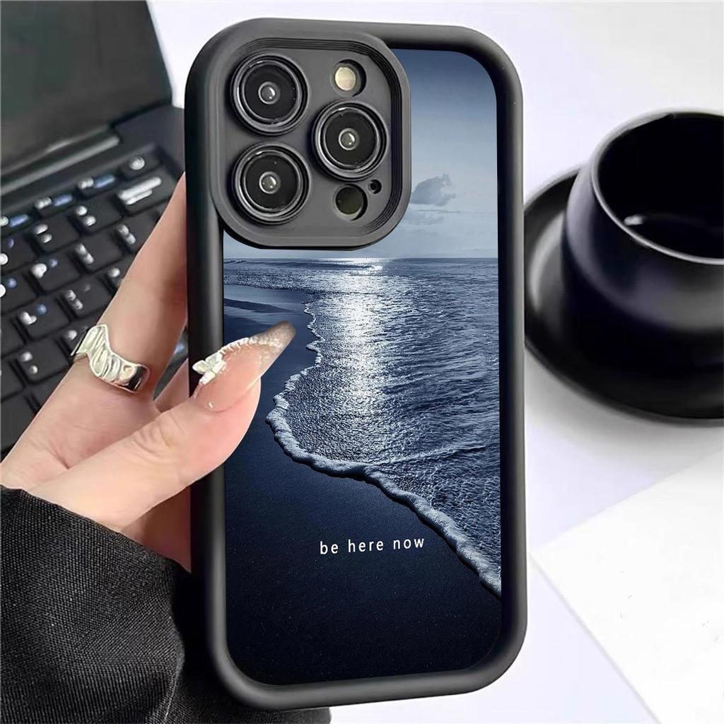 Etui ochronne Seaside Waves Black Groove Diamond Sand na iPhone'a 15/16/17