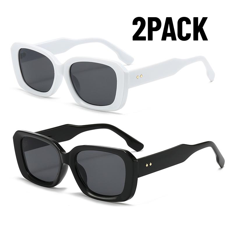 

Новые 2шт Маленькие Солнцезащитные Очки Женские Мужские Модные Винтажные Дизайнерские Брендовые Хип-Хоп Квадратные Солнцезащитные Очки Женские Для Улицы Очки UV400