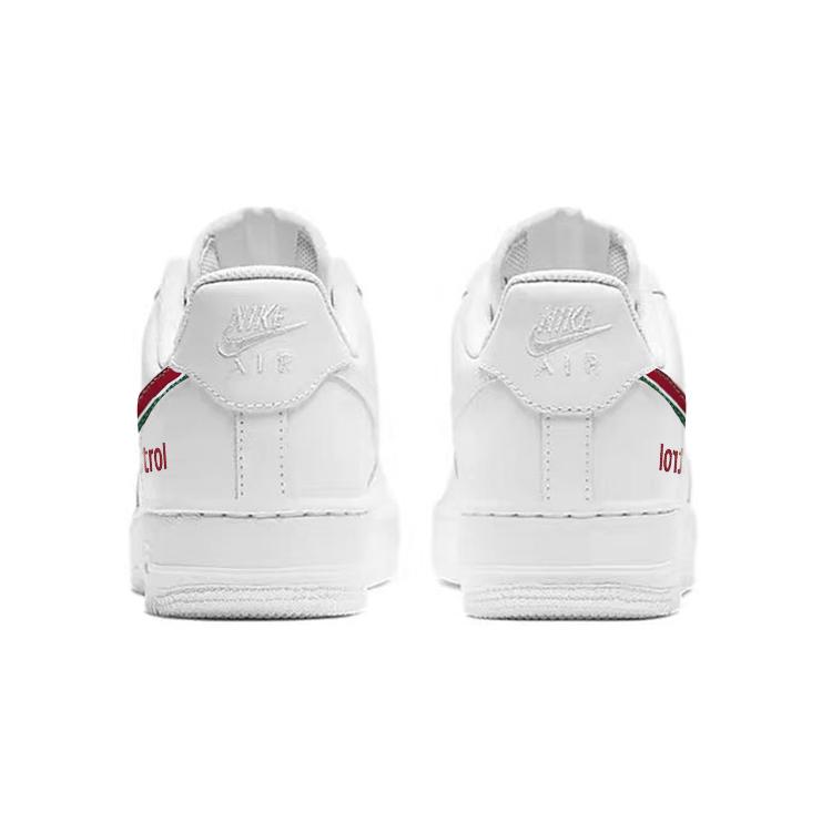 Nike Air Force 1 Speed And Passion, Extraordinary Racing Driver Slip Resistant Low top Skateboard Shoes GS White Red DD8959-100(Team366-)